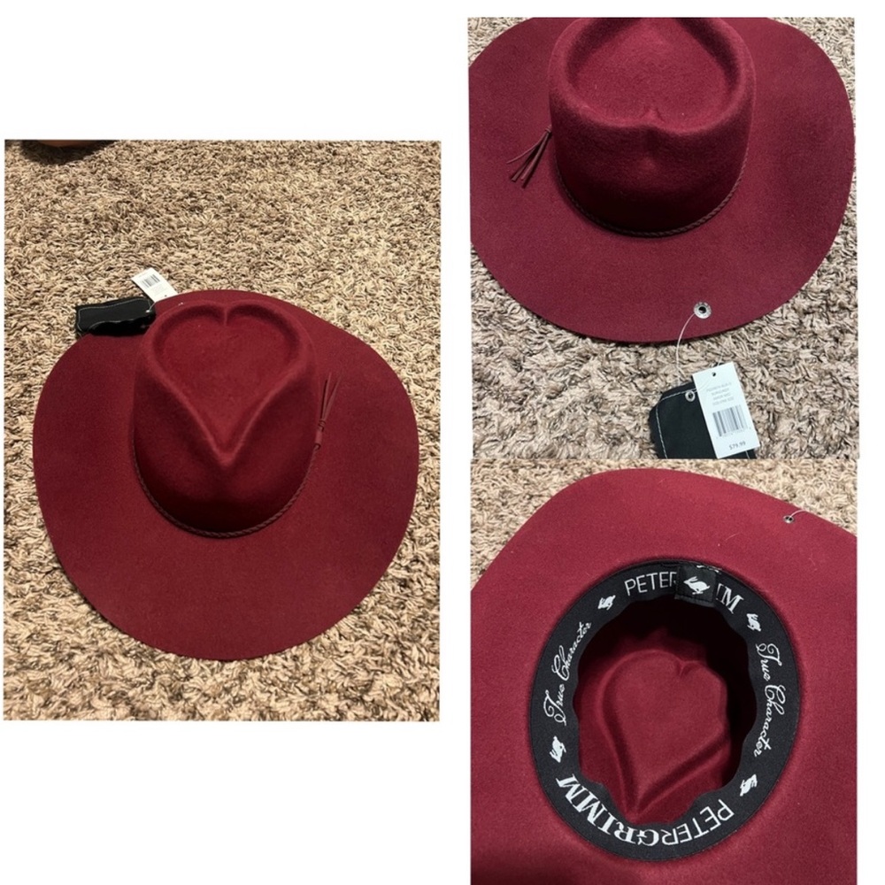 Peter Grimm Burgundy Heart Fedora